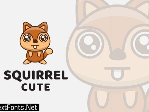 Squirrel Cute Logo Template