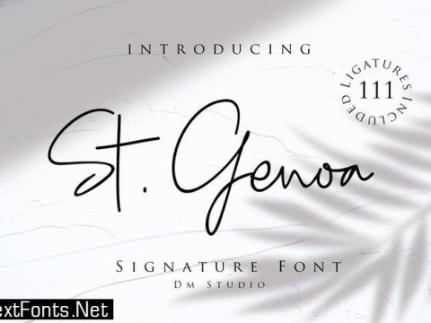 St. Genoa - Luxury Signature Font