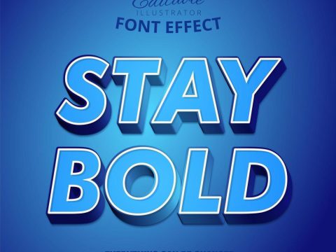 Stay bold text, editable text effect