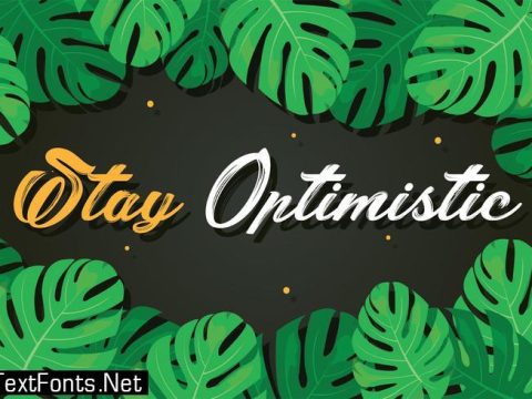 Stay Optimistic Typography Vector