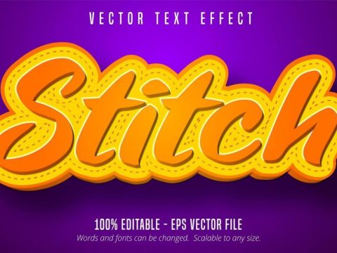 Stitch text effect