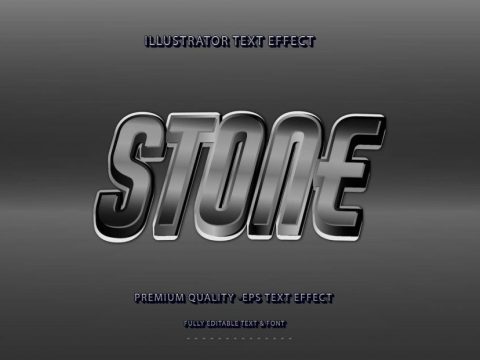 Stone Grey Editable Text Effect