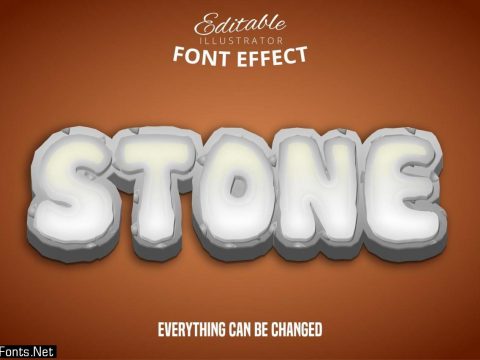 Stone Text Editable Font Effect