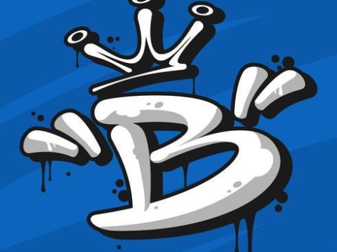 Street Art Letter B Typography Vector