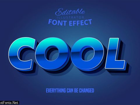 Strong bold 3d text style