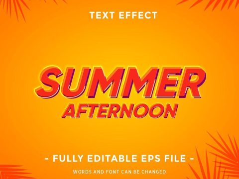 Summer season Text effect