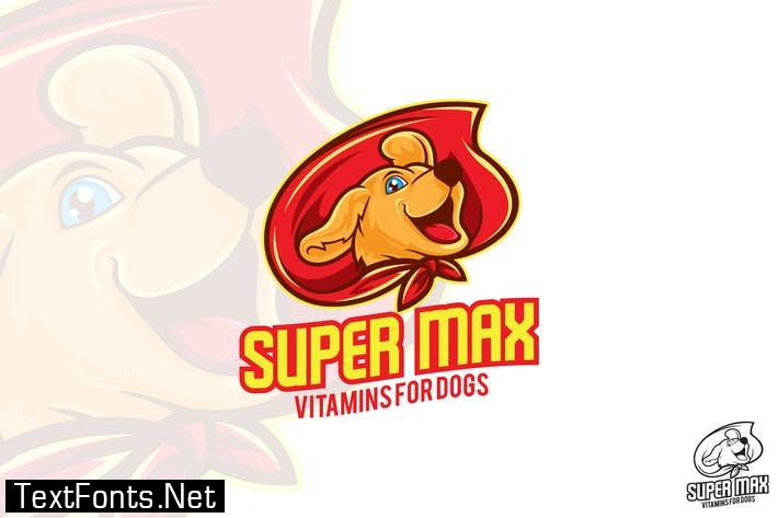 Super Dog Vector Logo Mascot