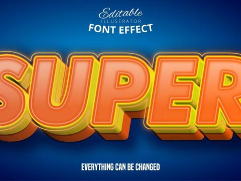 Super Orange Font Effect