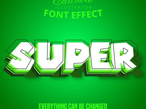 Super outline layered text, editable text effect