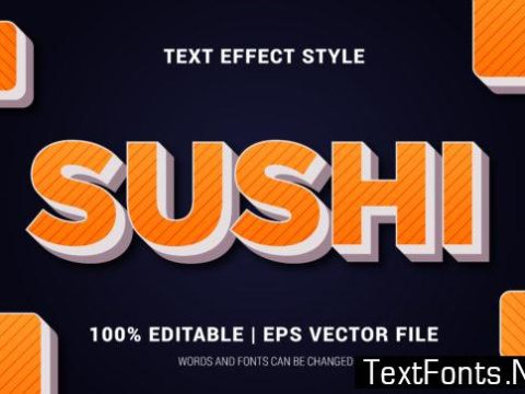 Sushi Text Effects Style