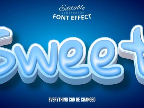 Sweet Blue Text Effect