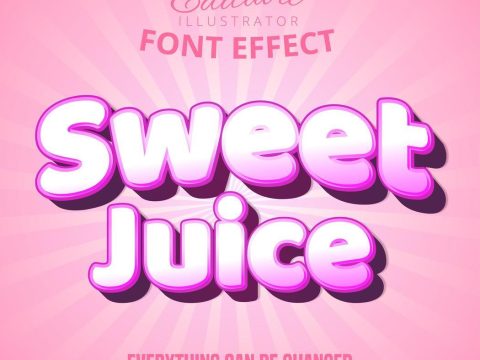 Sweet juice pink text