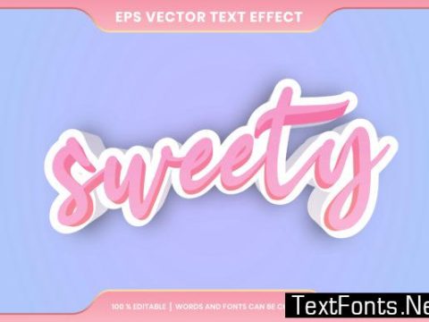 Sweety Text Effect Style Editable