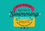 Swimming Under Water - Typography Graphic Templates