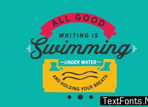 Swimming Under Water - Typography Graphic Templates