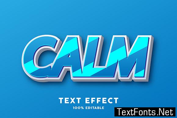 Text Effect - 3d Blue Modern Style