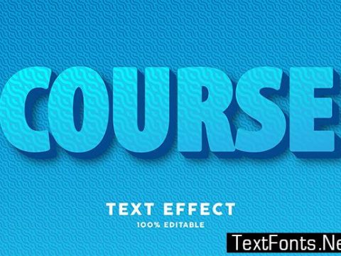 Text Effect - 3d Bold Blue with Texture