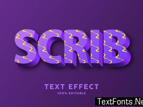 Text Effect - 3d Bold Purple Texture