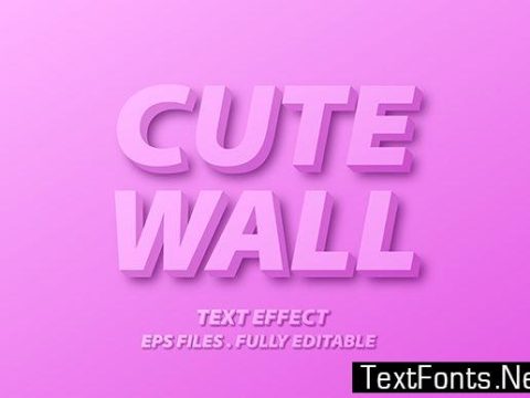 Text Effect - 3d Cute Minimal Elegant