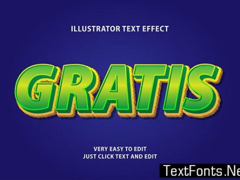 Text Effect - 3D Green Style Text