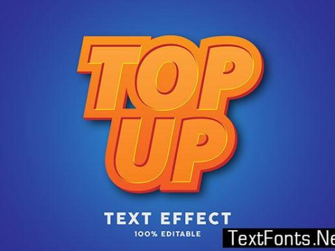 Text Effect - 3d Hollow Thin Orange