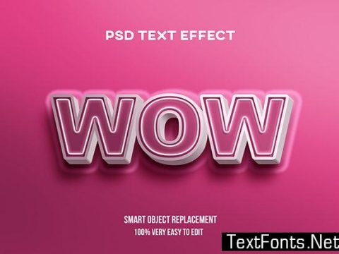 Text Effect - 3d Modern Red Text