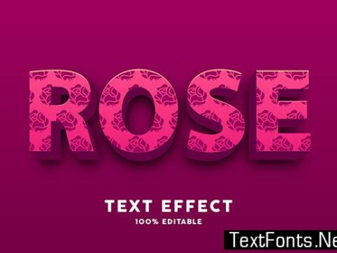 Text Effect - 3d Pink Blue Minimal