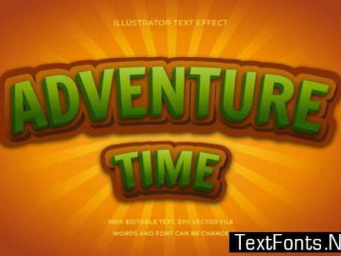 Text Effect - Adventure Time