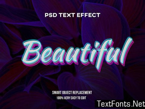 Text Effect - Beautiful Glow Text Style