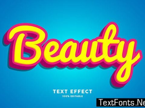 Text Effect - Beauty Cartoon Style