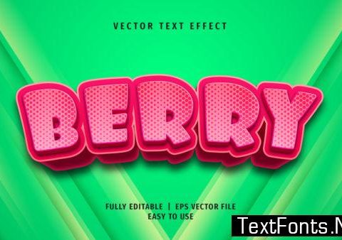 Text Effect - Berry Text Style