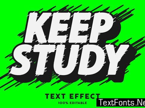 Text Effect - Black and White Sticker