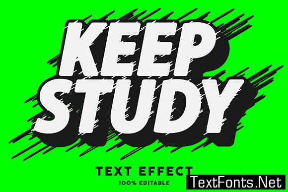 Text Effect - Black and White Sticker