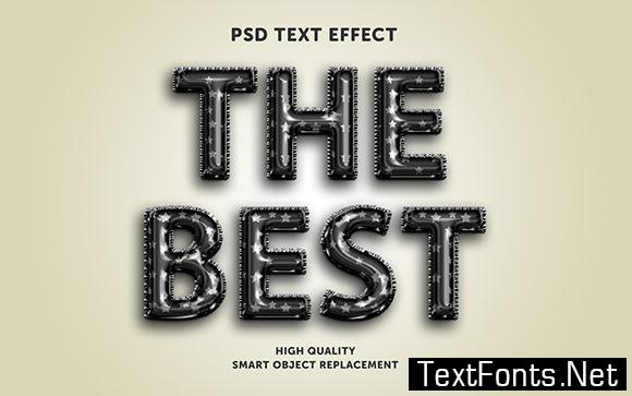 Text Effect - Black Balloon Foil