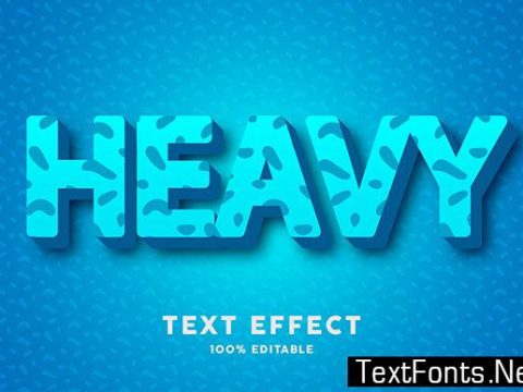 Text Effect - Blue Fresh with Abstract