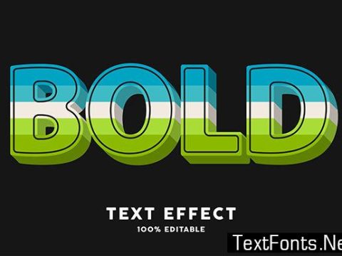 Text Effect - Bold Layered Modern Style