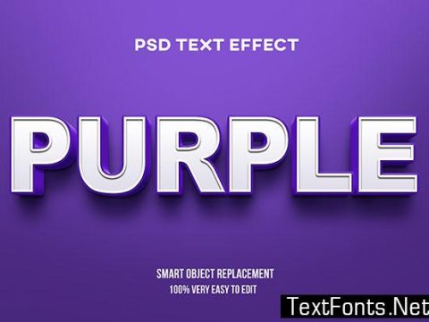 Text Effect - Bold Purple Text Style