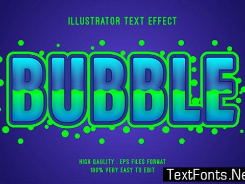 Text Effect - Bubble Style Text Effect