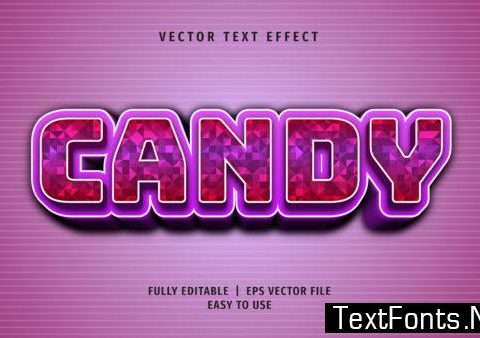 Text Effect - Candy Text Style