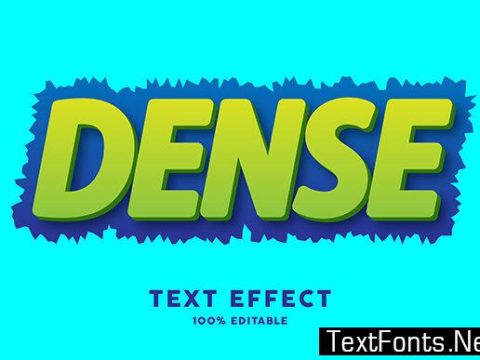 Text Effect - Cartoon Green Blue Modern