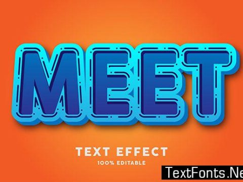 Text Effect - Cartoon Style Modern