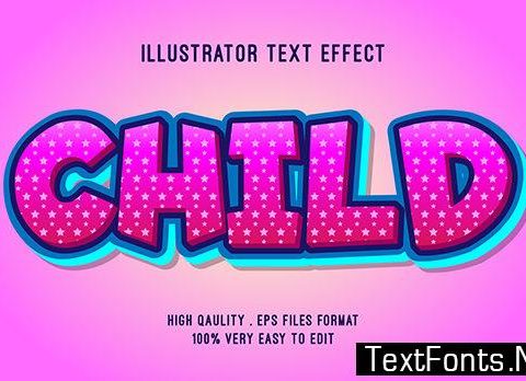 Text Effect - Child Cartoon Text Effect