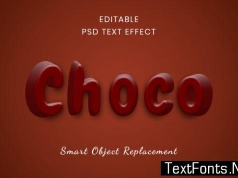 Text Effect - Choco Text Style