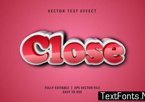 Text Effect - Close Text Style