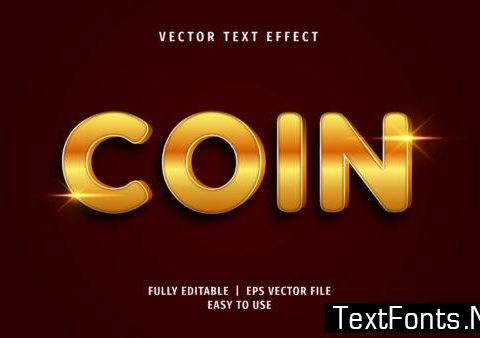 Text Effect - Coin Text Style