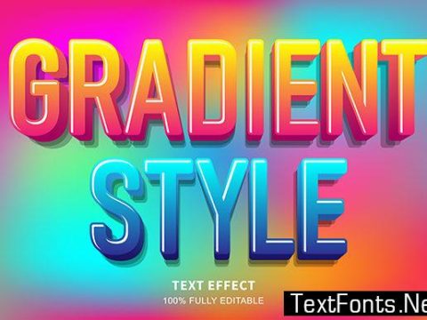 Text Effect - Colorful Gradient Style