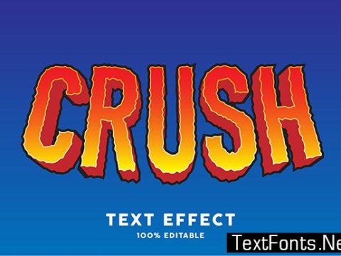 Text Effect - Crush Cartoon Text