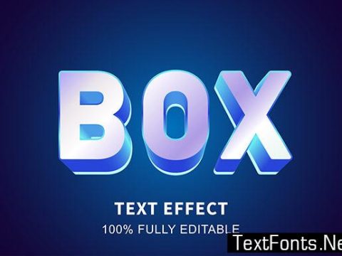 Text Effect - Crystal Light Box