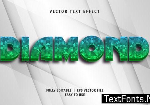 Text Effect - Diamond Text Style