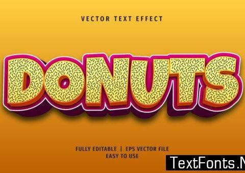 Text Effect - Donuts Text Style